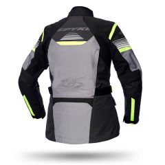 Giubbotto Moto Tessuto Spyke EQUATOR Dry Tecno Grigio Uomo | Nero Giallo Fluo