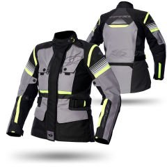 Giubbotto Moto Tessuto Spyke EQUATOR Dry Tecno Grigio Uomo | Nero Giallo Fluo