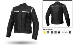 Giubbotto Moto Estivo Traforato Uomo Tessuto Tecnico Luft Man 2.0 | Nero