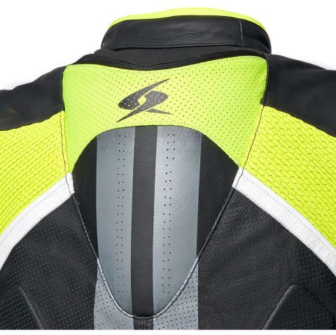 Giubotto Moto Uomo Racing In Pelle Spyke Estoril Evo | Nero Giallo Fluo