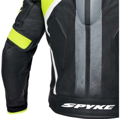Giubotto Moto Uomo Racing In Pelle Spyke Estoril Evo | Nero Giallo Fluo