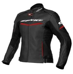 Giacca Da Moto In Pelle SPYKE IMOLA Sportiva | Nero Rossa