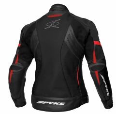Giacca Da Moto In Pelle SPYKE IMOLA Sportiva | Nero Rossa