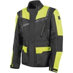 Giacca Moto In Tessuto Hevik Touring STELVIO LIGHT | Nero - Giallo Fluo