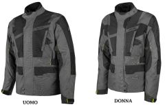 Giacca Moto In Tessuto Hevik Touring Uomo STELVIO LIGHT | Nero - Grigio
