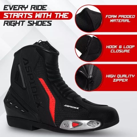 Eleganza Senza Sforzo: Scarpe in Pelle con Comfort Innovativo | Nero - Rosso