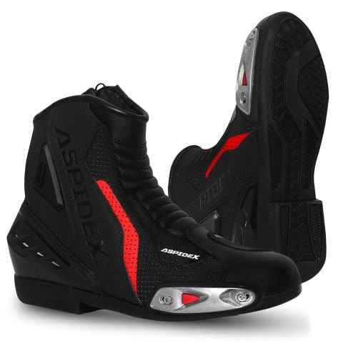 Eleganza Senza Sforzo: Scarpe in Pelle con Comfort Innovativo | Nero - Rosso