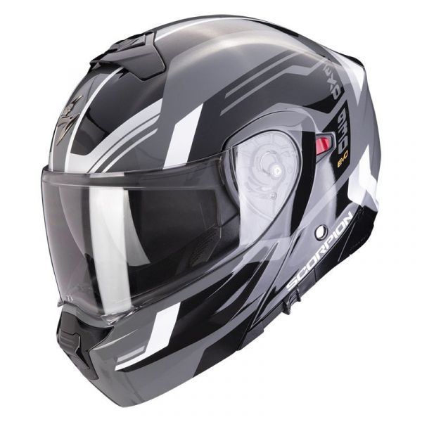 Casco Da Moto Modulari SCORPION EXO 930 | SIKON Bianco Nero