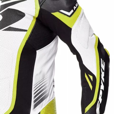 SPYKE ARAGON RACE Tuta Pelle KANGOORO Pista Moto Protezioni CE Omologate Intera - Giallo