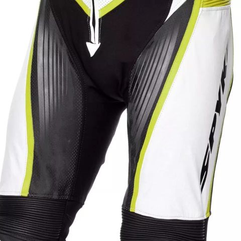 SPYKE ARAGON RACE Tuta Pelle KANGOORO Pista Moto Protezioni CE Omologate Intera - Giallo