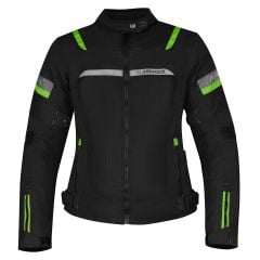 GIACCA DONNA R2F IMPERMEABILE - Moto Estiva Aspidex CE -NERO Giallo Fluo