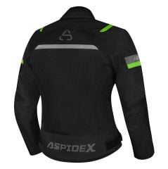 GIACCA DONNA R2F IMPERMEABILE - Moto Estiva Aspidex CE -NERO Giallo Fluo