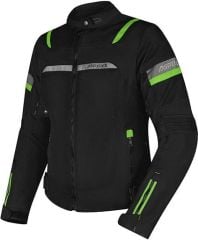 GIACCA DONNA R2F IMPERMEABILE - Moto Estiva Aspidex CE -NERO Giallo Fluo