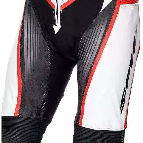 SPYKE ARAGON RACE Tuta Pelle KANGOORO Pista Moto Protezioni CE Omologate Intera - Rosso