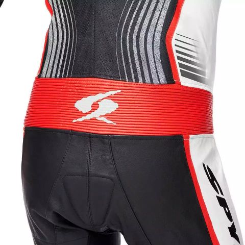 SPYKE ARAGON RACE Tuta Pelle KANGOORO Pista Moto Protezioni CE Omologate Intera - Rosso
