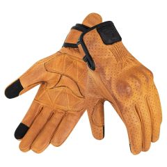 Guanti da Moto in Pelle da Uomo(WAX GIALLO)