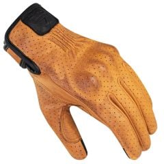Guanti da Moto in Pelle da Uomo(WAX GIALLO)
