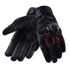 ASPIDEX Guanti Moto in Tessuto Pelle Traforata Con Protezione