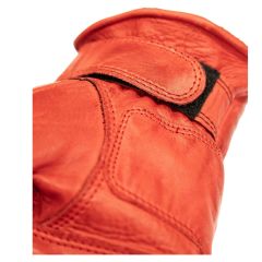 Guanti Moto ASPIDEX in Pelle - Protezioni CAFE RACER, Touch Screen, Rosso |Absolute Moto
