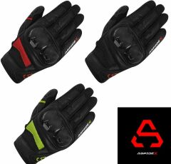 Guanti Moto ASPIDEX Ultimate Racing | Certificati KP 1, Pelle Vera, Touchscreen -Nero