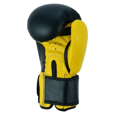 ASPIDEX Guantoni da Boxe Muay Thai - Nero | Giallo-1