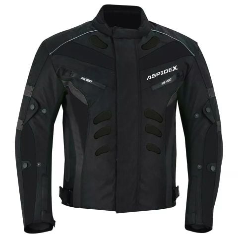Giubbotto Moto Estivo Uomo Tessuto Tecnico Aspidex Safola Air | Nero