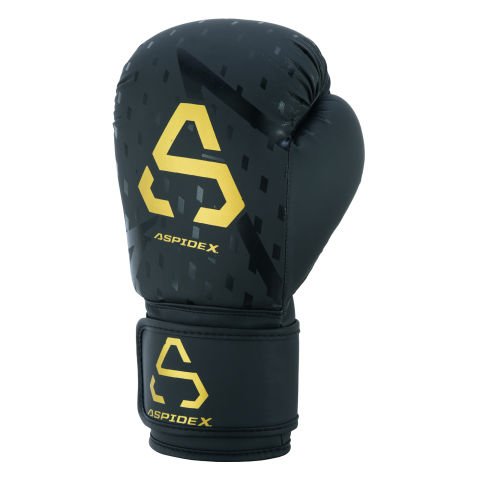 ASPIDEX Guantoni da Boxe Muay Thai - Nero | Giallo
