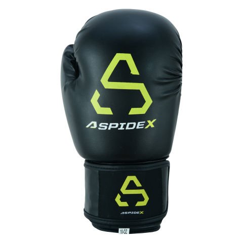 ASPIDEX Guantoni da Boxe Muay Thai - Nero | Giallo Chiaro