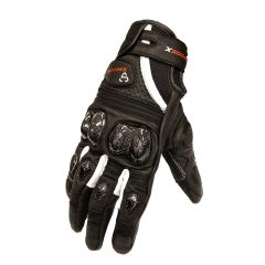 Guanti Moto Estivi LS2 Spark 2 - Pelle CE, Protezioni Carbonio | Nero - Bianco