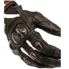 Guanti Moto Estivi LS2 Spark 2 - Pelle CE, Protezioni Carbonio | Nero - Bianco