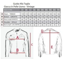Giacca da moto in pelle vintage | Protezioni CE-UOMO -Nero