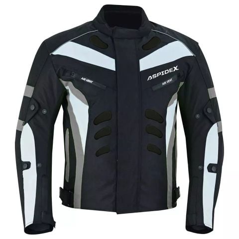 Giubbotto Moto Estivo Uomo Tessuto Tecnico Aspidex Safola Air | Nero - Girgio