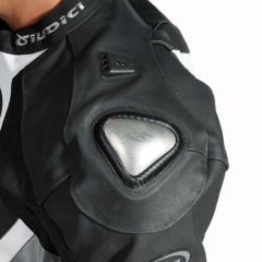 GIUDICI Giacca Moto In Pelle Con Protezioni In Titanio
