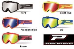 MASCHERA PROGRIP OCCHIALI MOTO CROSS ENDURO Lente a Specchio