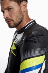 Tuta Moto Intera In Pelle Bovino Spyke Estoril Nero