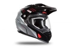 Casco Da Moto Cross UFO AIRES HE178 | Nero Grigio