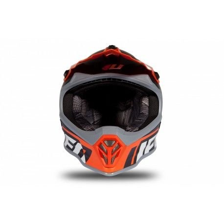 Casco Da Moto Cross UFO BOY HE192 | Nero Bianco Arancione