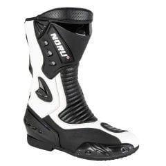 ASPIDEX Stivale da moto in pelle(Bianco e Nero)