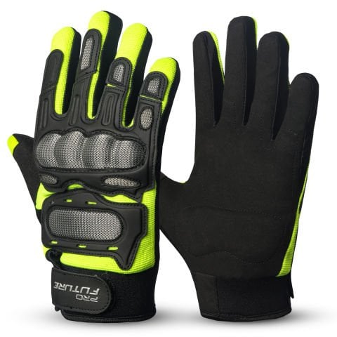 Guanti Moto in Tessuto Spartan Gloves | GIALLO-NERO