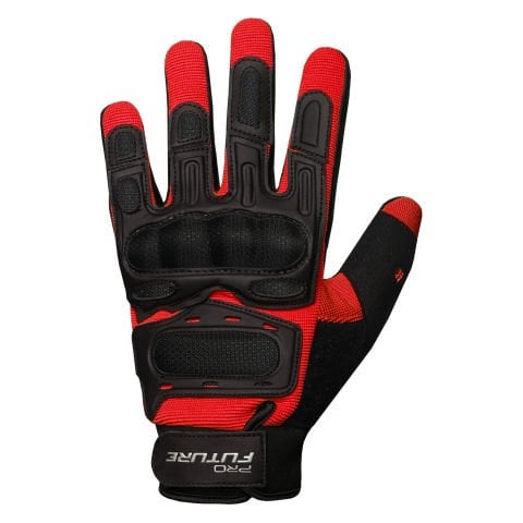 Guanti Moto in Tessuto Spartan Gloves | ROSSO-NERO