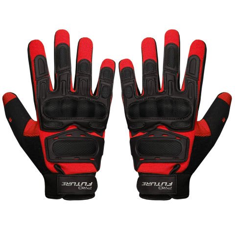 Guanti Moto in Tessuto Spartan Gloves | ROSSO-NERO