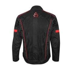 GIACCA LEXA AND SUPER ESTIVA: Giacca Moto Estiva Uomo con Protezioni CE e Membrana Traspirante | Nero Rosso
