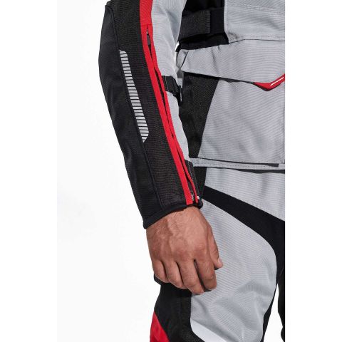 Pantaloni da Moto Impermeabili 2 in 1 Corazzati SPYKE - Certificati CE da Uomo-Rossa