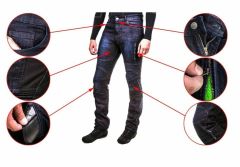 Jeans da moto da uomo in DENIM