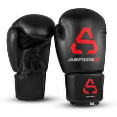 ASPIDEX Guantoni da Boxe Muay Thai - Nero | Rosso
