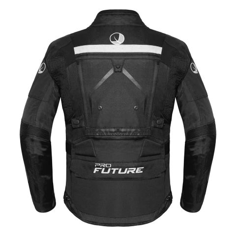 Pro Future impermeabile Giacca Da Moto Cordura Uomo Avventura Protettivo Giacche | Nero