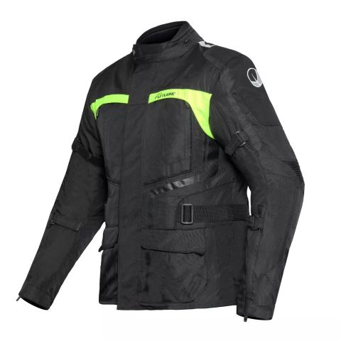 Pro Future impermeabile Giacca Da Moto Cordura Uomo Avventura Protettivo Giacche | Nero - Giallo