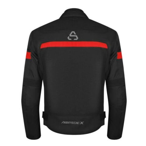Safola Air: Giacca Moto Estiva CE Omologata con Mesh Impermeabile e Design Slim | Nero Rosso