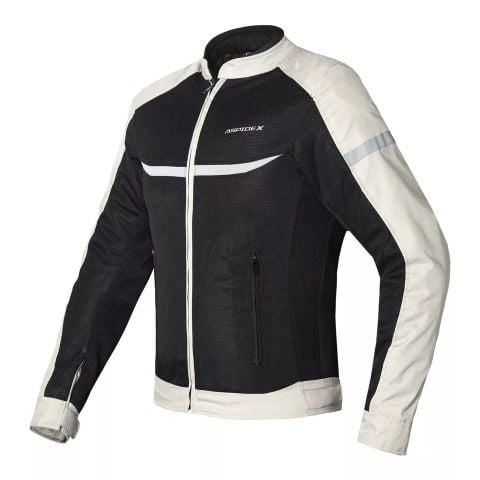 ASPIDEX Giubbotti Estivi Da Moto da Uomo Mesh Protettivi e Traspiranti Da Corsa | Grigio