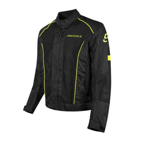 GIACCA LEXA AND SUPER ESTIVA: Giacca Moto Estiva Donna con Protezioni CE e Membrana Traspirante | Nero Giallo